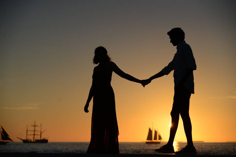 Sunset in Key West. Elopement