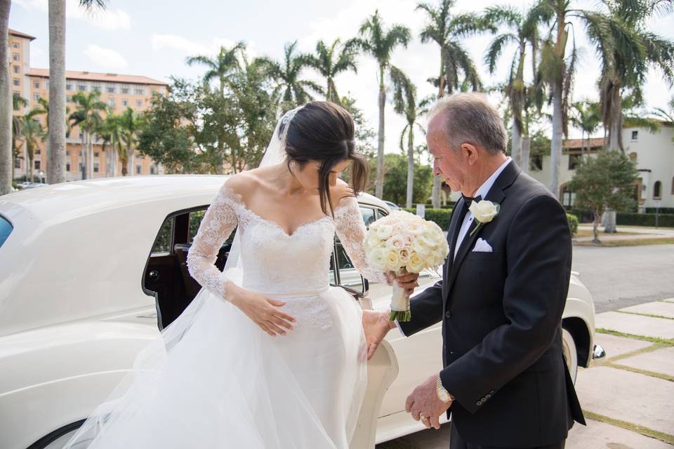 Ceremony. Father of the bride.