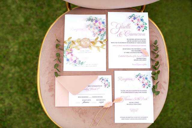 Lively wedding stationery