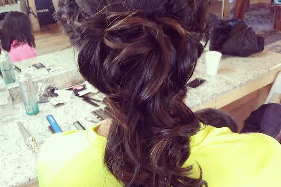 Cascading beautiful hair