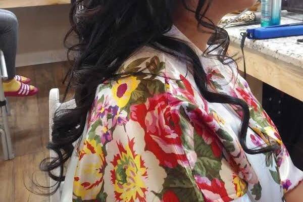 Bridal hair side view