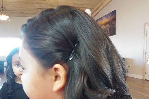 Flower girl hair