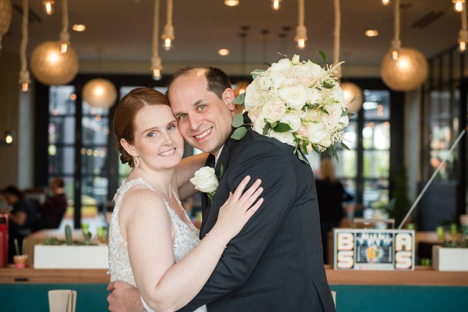 Wedding couple portrait