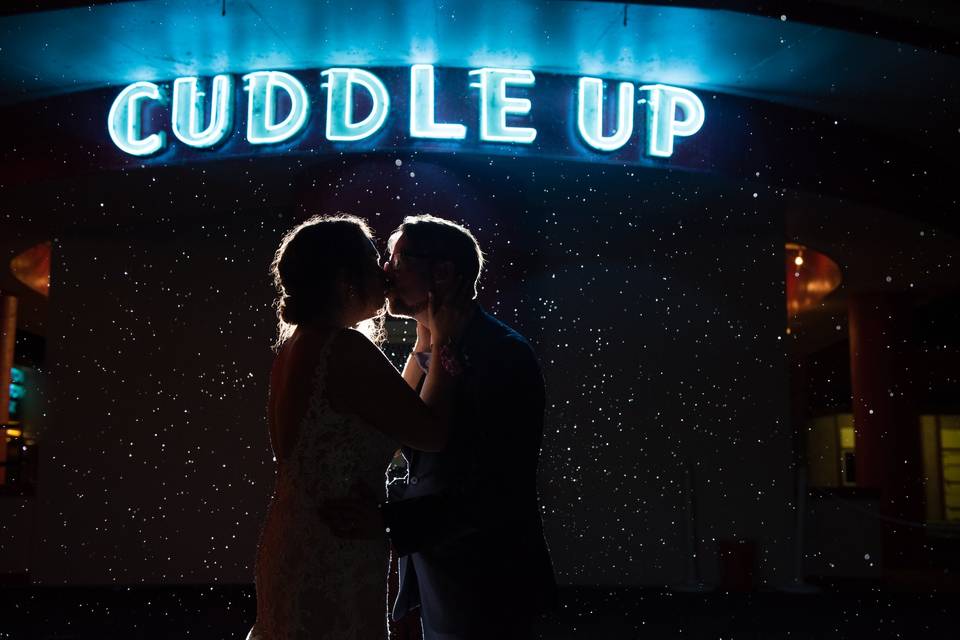 Wedding night photography