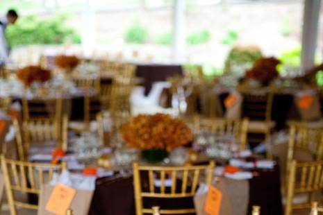 Table setting and floral centerpiece