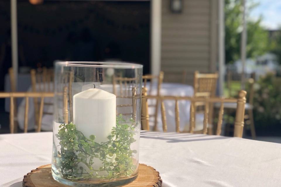 Romantic candle centerpiece