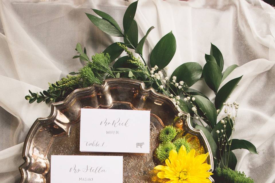 Escort Cards with Meals