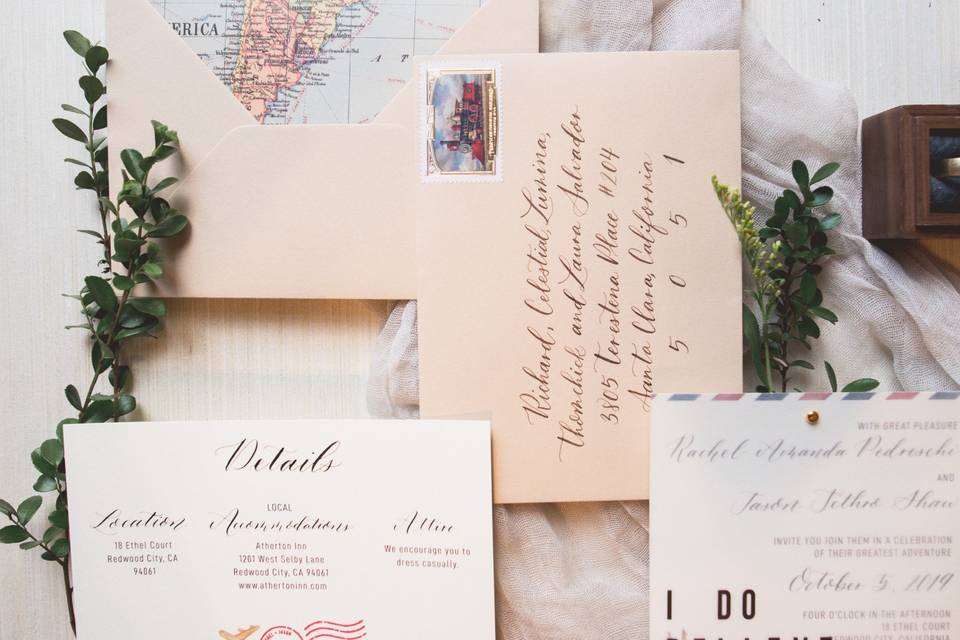 Travel Themed Invites