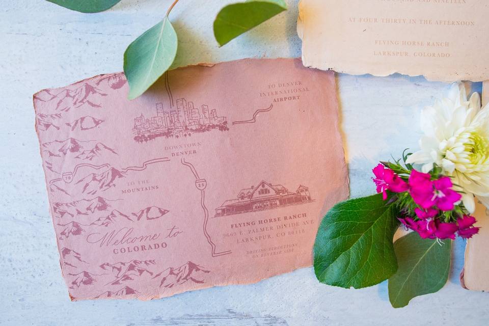 Handmade paper map