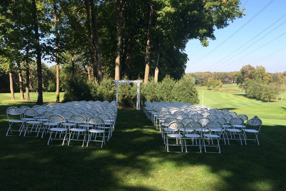 Wedding ceremony setup