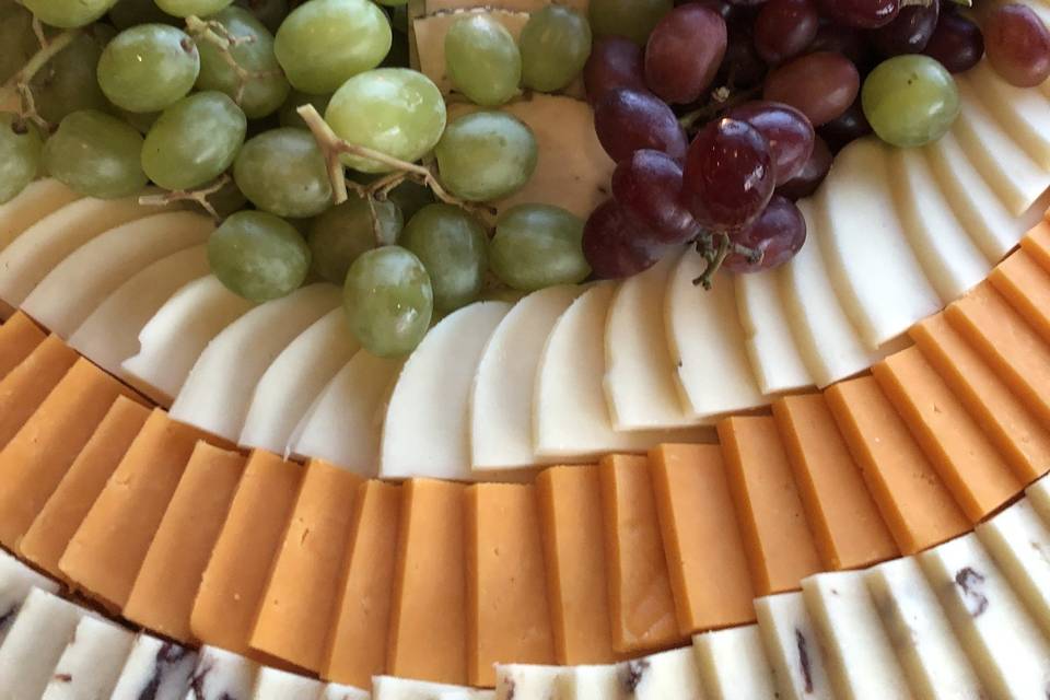 Our Cheese and Fruit appetizer display
