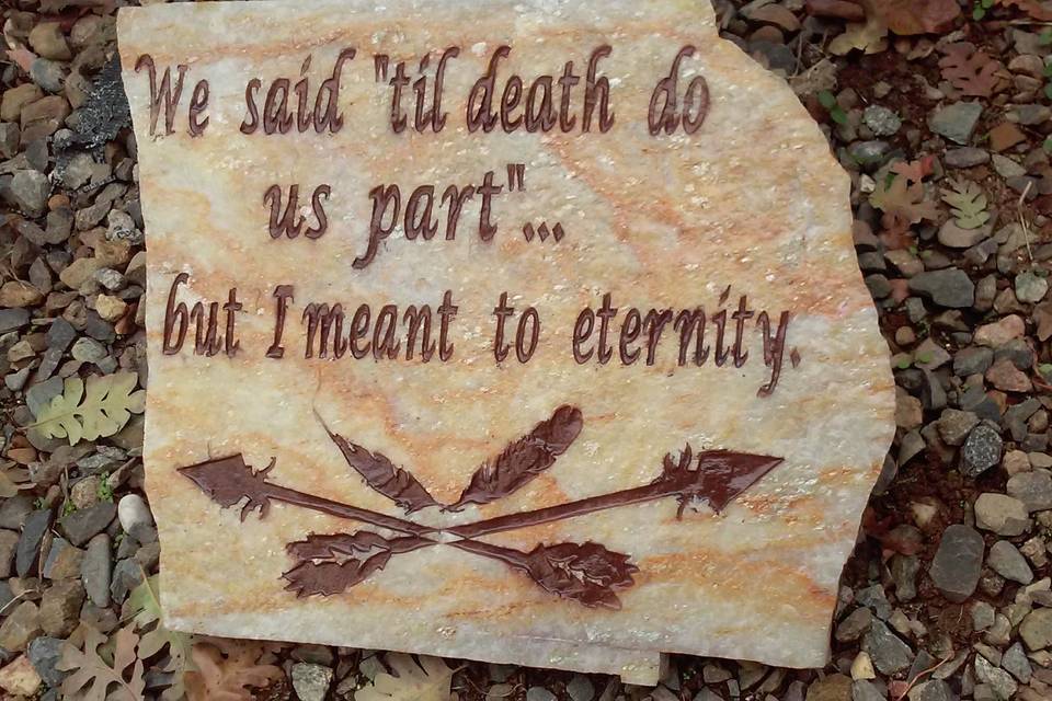 Engraved flagstone