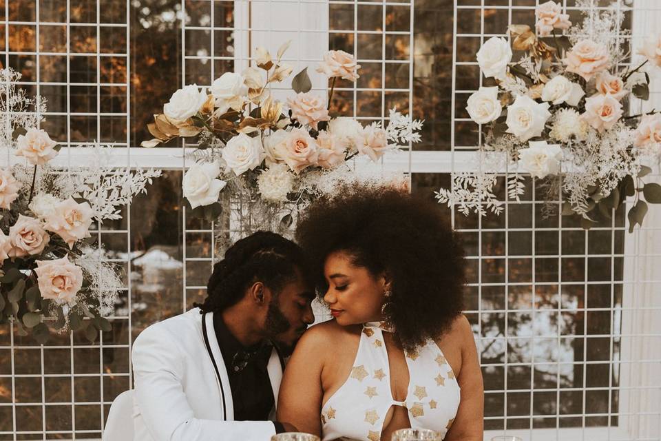 Couple at head table