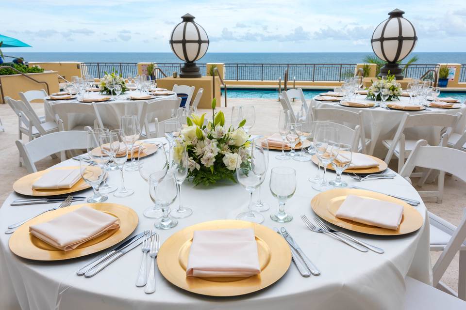 Classy wedding reception tables