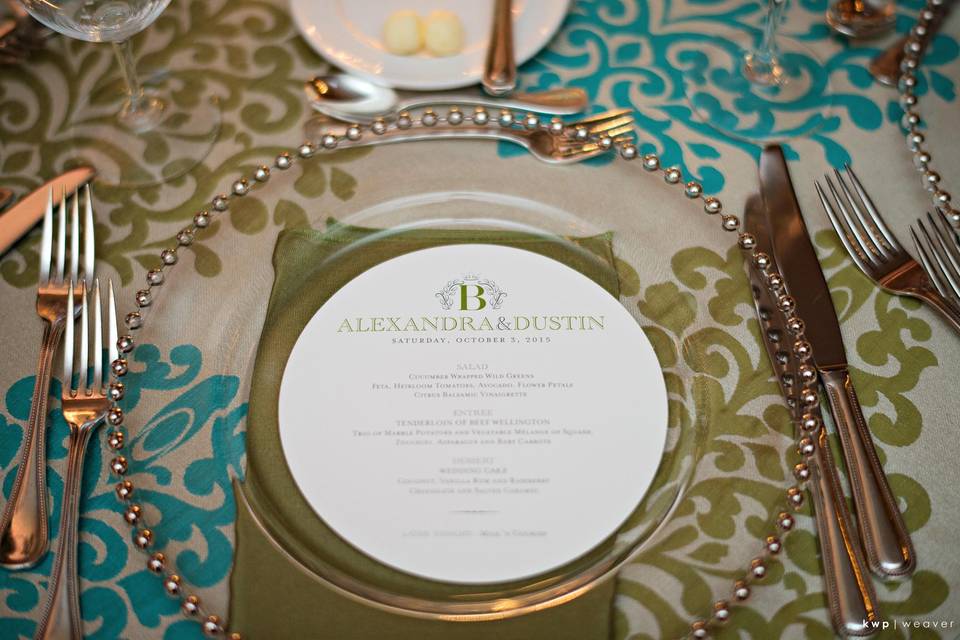Pretty placesetting