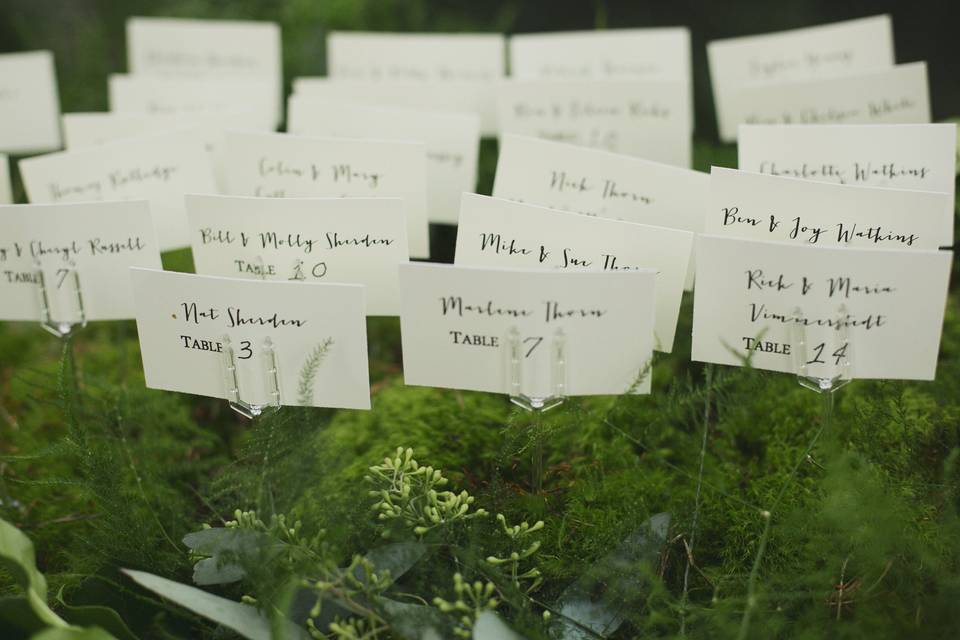 Loved this escort card set up