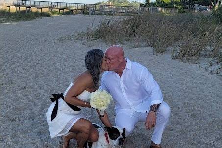 Beach elopement