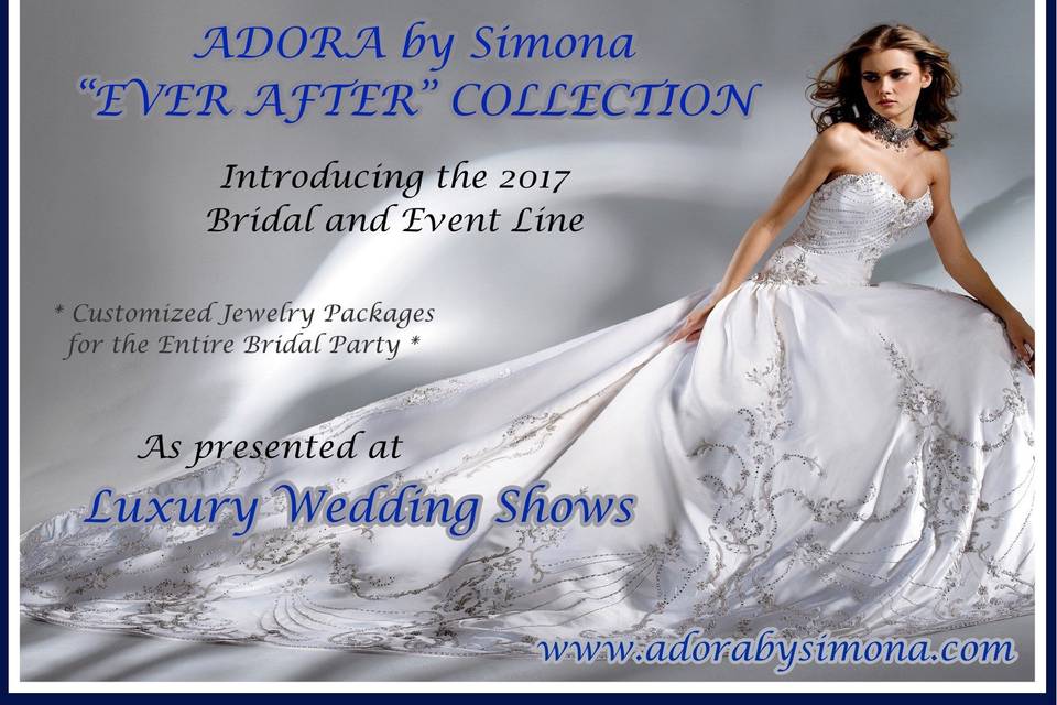 Adora by Simona Wedding Jewelry and Accessories - Silver Cubic Zirconia 3-Piece Bridal Jewelry Set with Tiara All Three Pieces