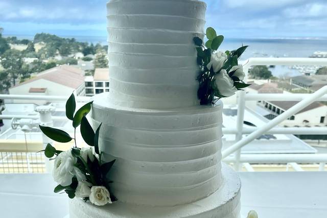 Black China Backery Wedding Cake Santa Cruz CA WeddingWire