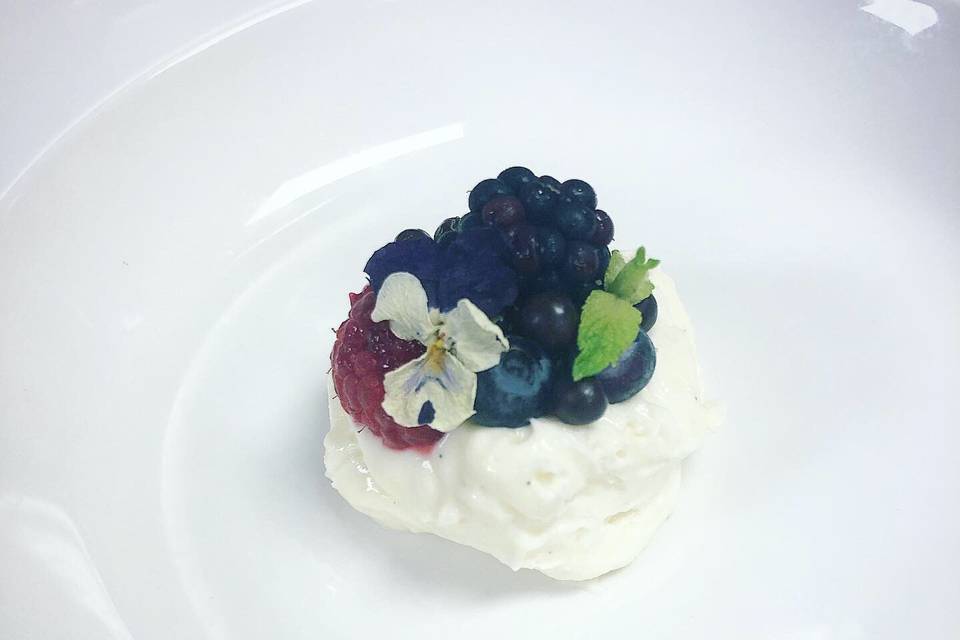 Cream Cheese Mousse w/ berries