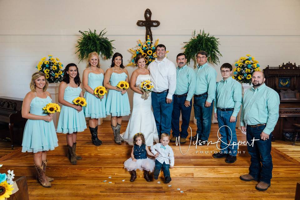 Boots and sunflowers