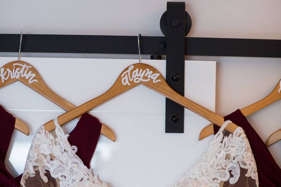 Custom Bridal Party Hangers