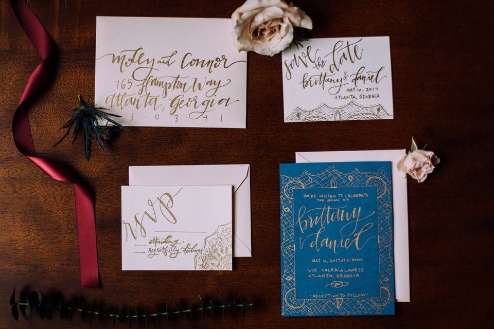 Invitation Suite Calligraphy