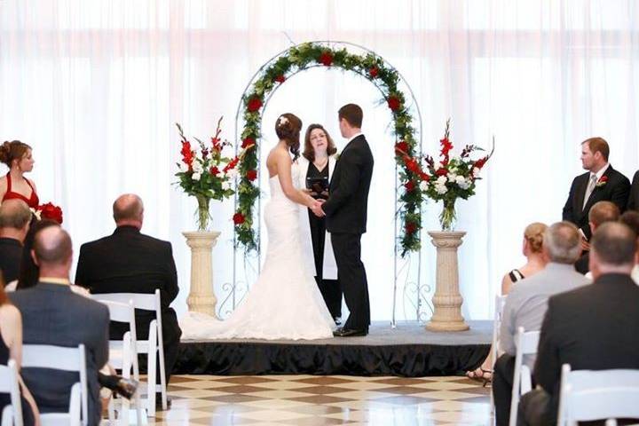 Floral wedding arch