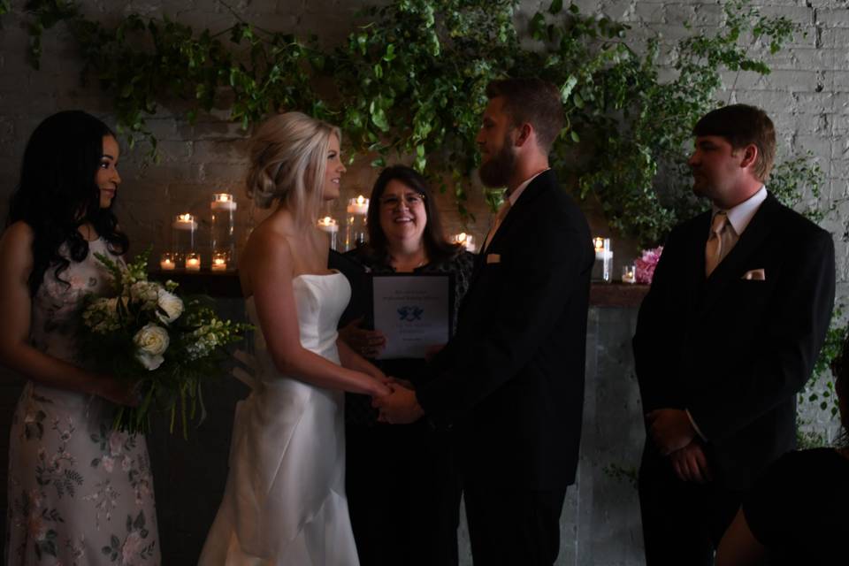 Floral wedding arch