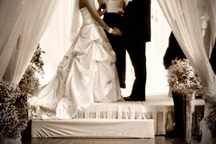 Beautiful wedding in sepia