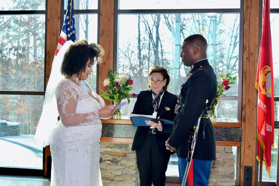 Bride and Groom Vow Read