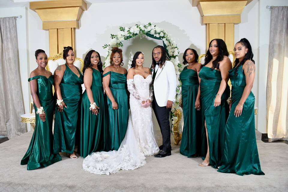 Bride, Groom Wedding Party