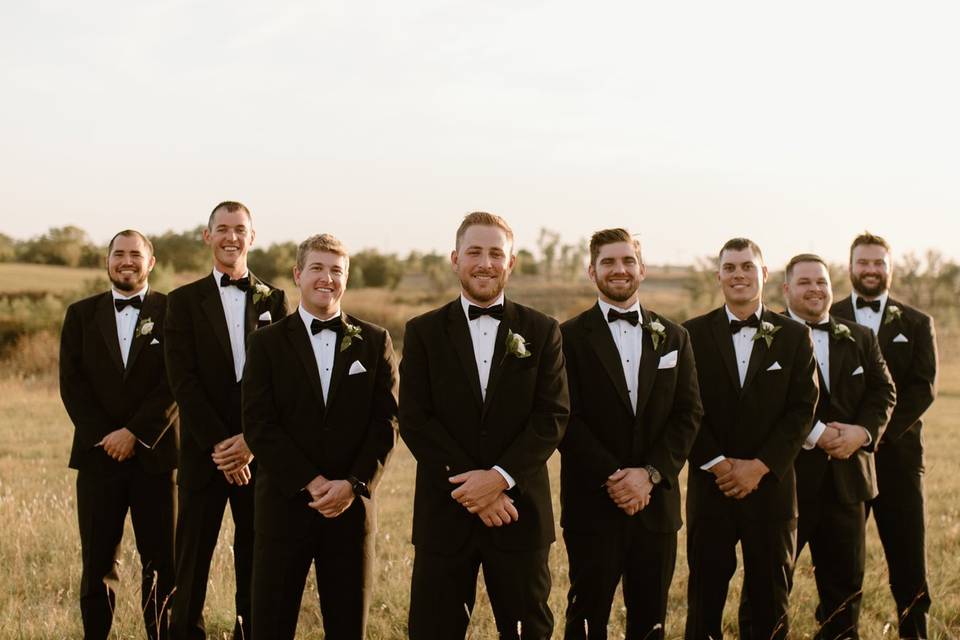 Groomsmen at Haymaker Lodge KS