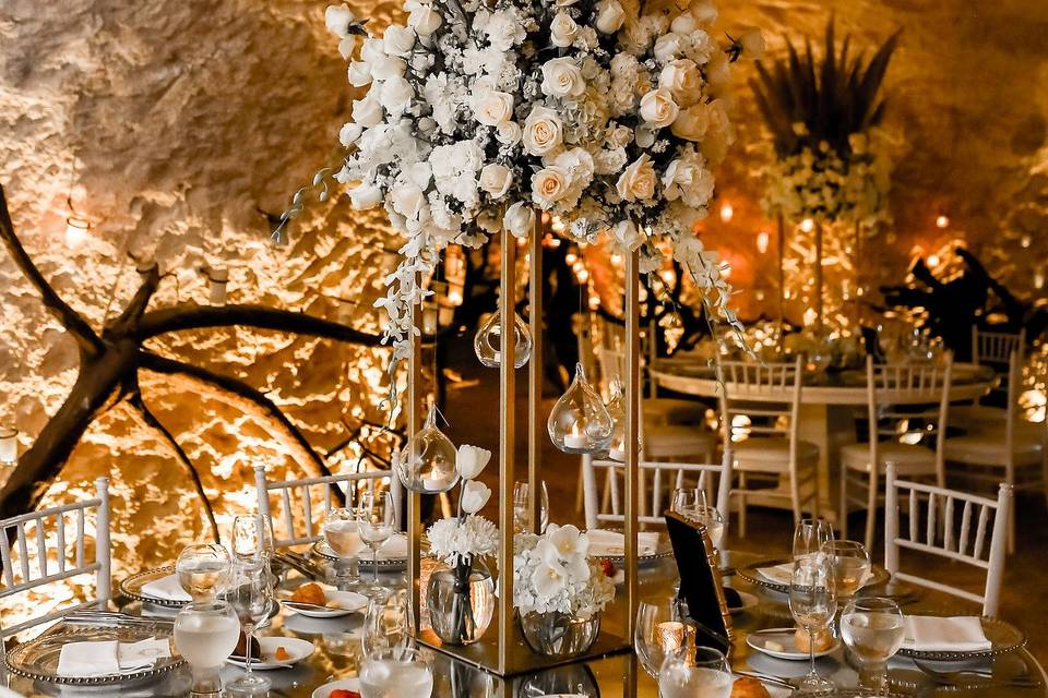 White Wedding Centerpiece