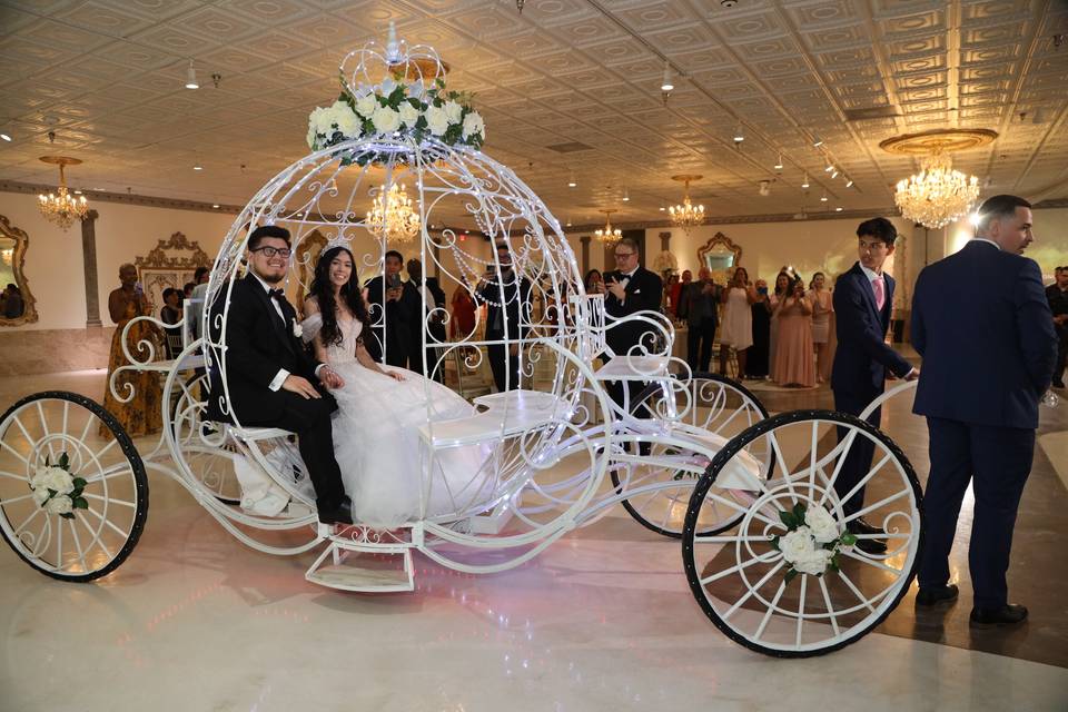 Grand Entrance White Carriage