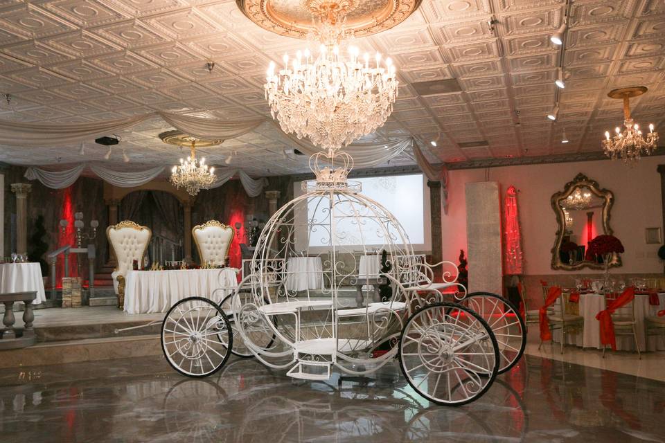 Grand Entrance White Carriage