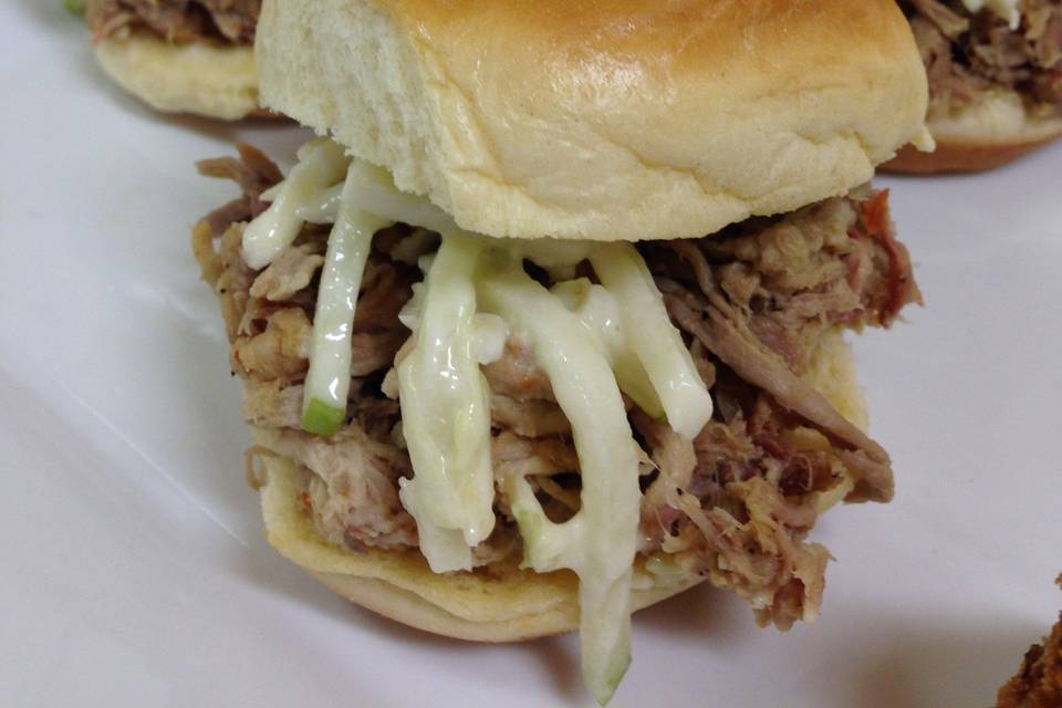 BBQ Slider with Cabbage Apple Slaw