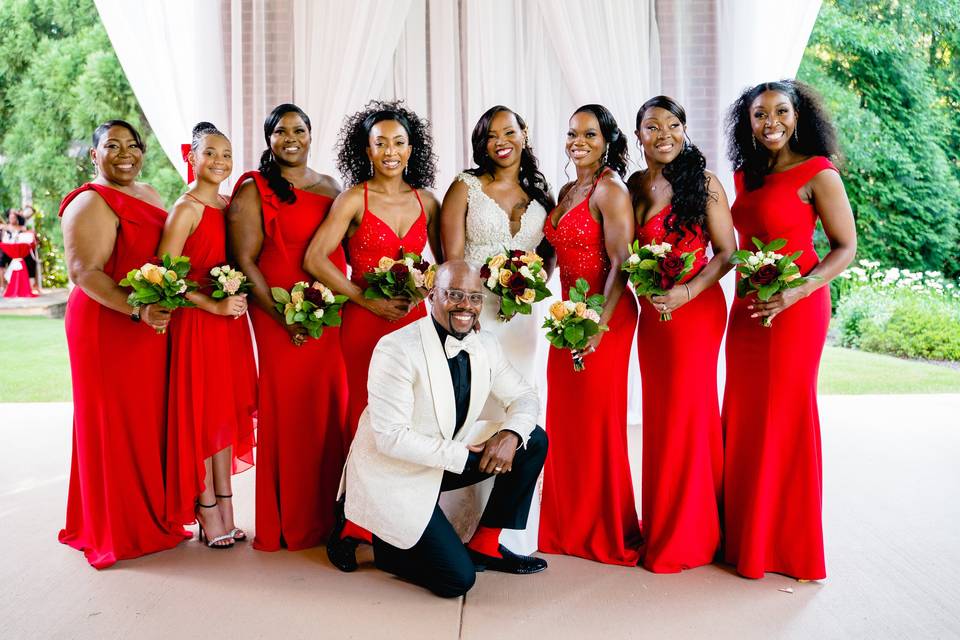 Groom and Bridesmaids
