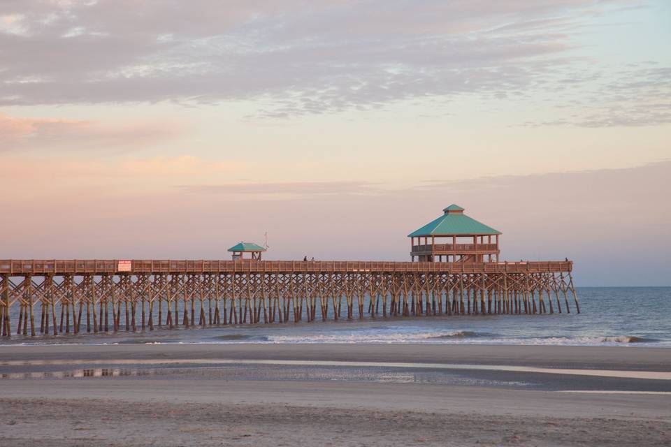 Beach wedding ceremony