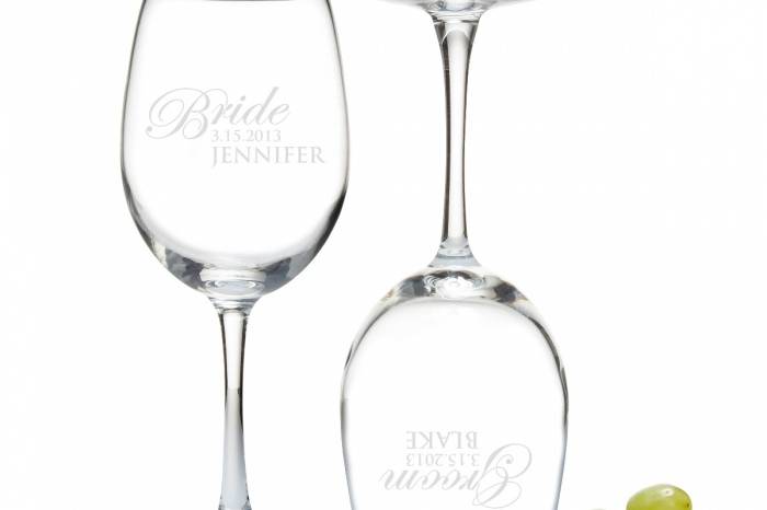 Customized wine glasses