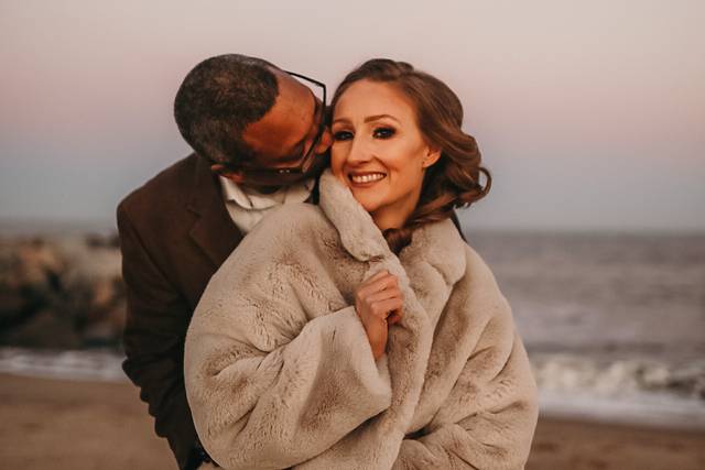 Engagement session brightening