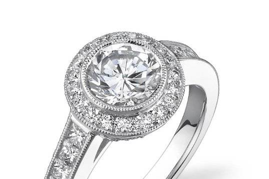 18K White Gold Diamond Engagement Ring (bezel set).
Please click the following link for full product details.  http://www.alexarosejewelry.com/viewitem.asp?idProduct=137186&priceRange=0x999999&ha1=2&hb1=25