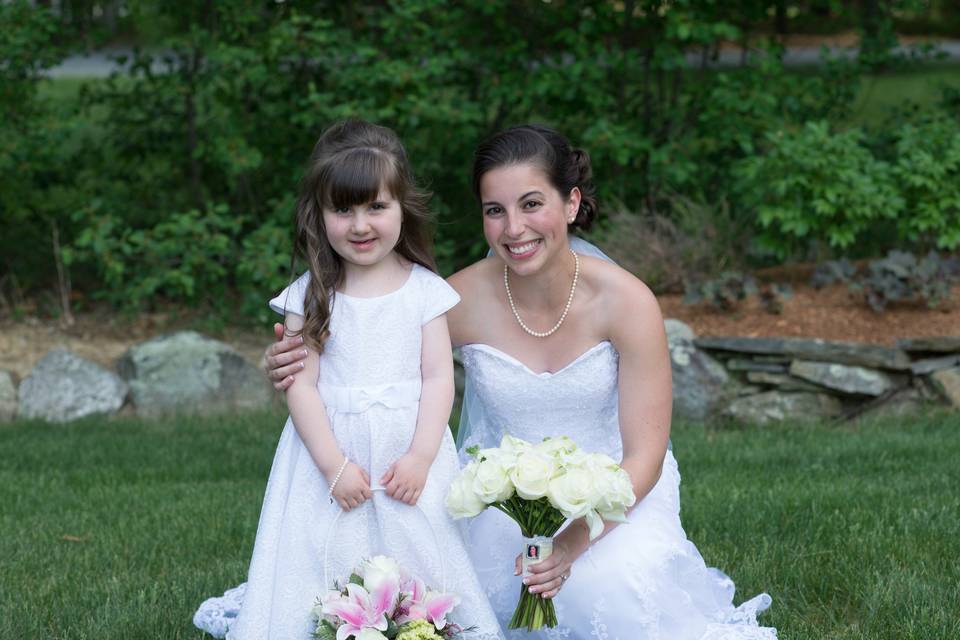 Bouquet and flower girl basket