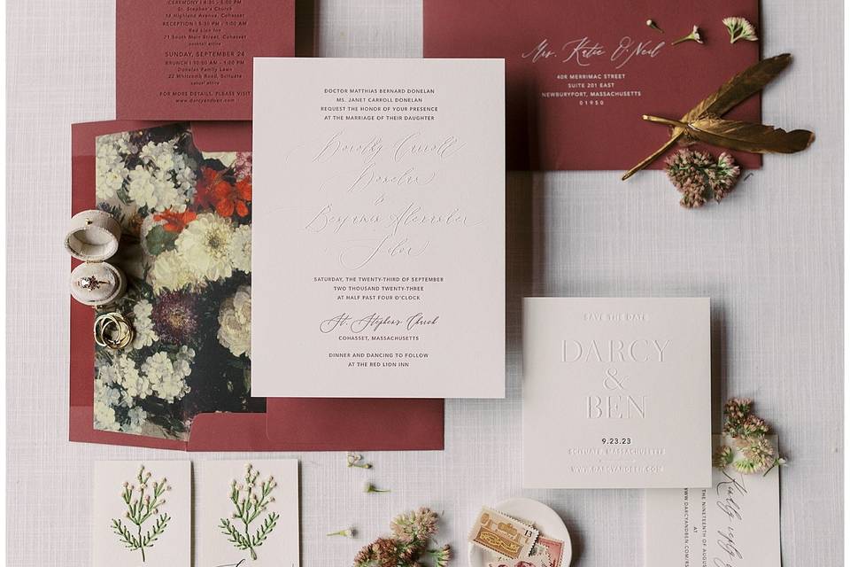 Invitation Flat Lay in Boston