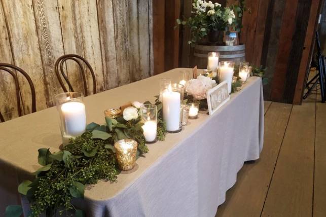 Garland and candles