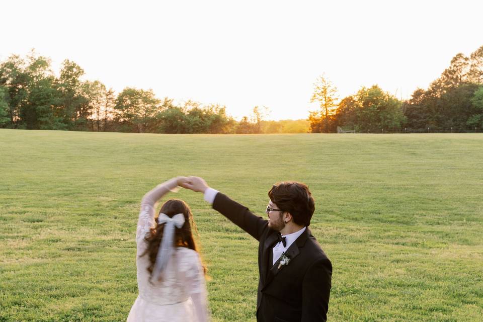 Dancing in the sunset