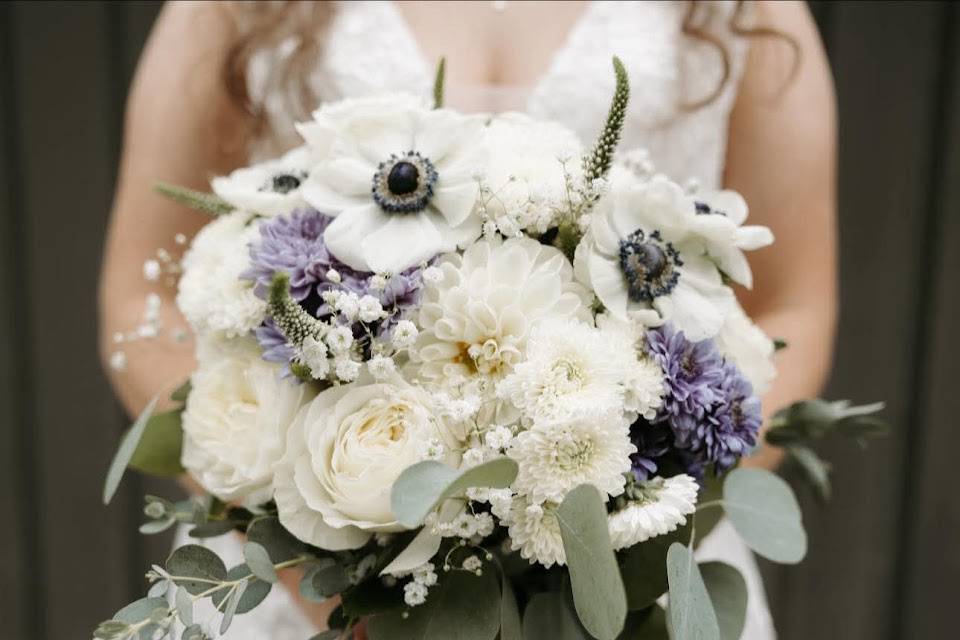 Anemones & garden roses