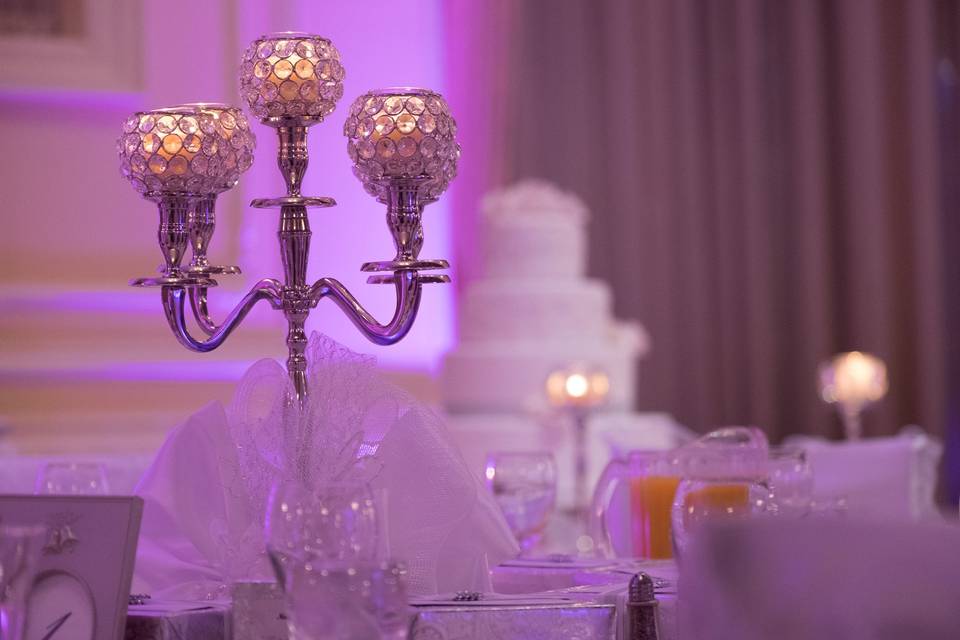 Centerpiece Rentals for a dazzling glowing romantic effect