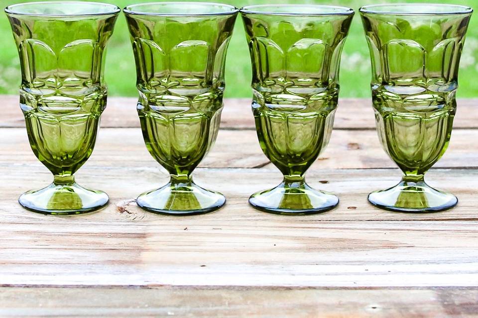 Green goblets