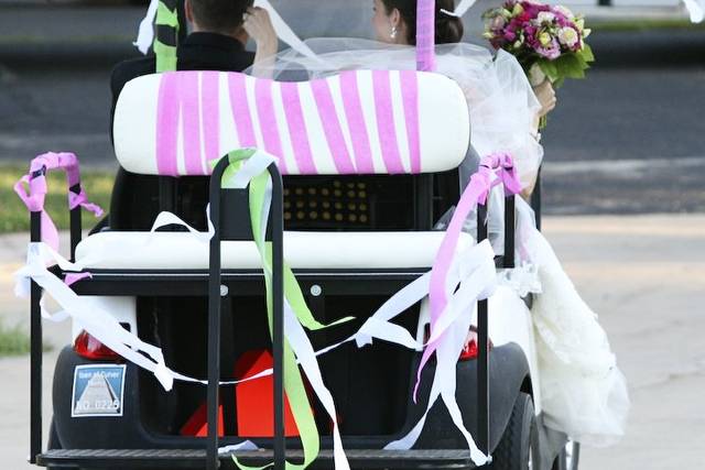 Decorated golf cart - Amanda Forrest Photography